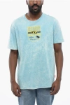 Diesel Red Tag Acid Wash Effect T-just-n17 Crew-neck T-shirt With E