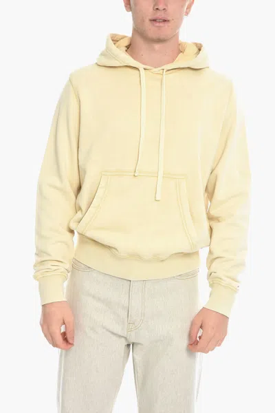 Diesel Red Tag Brushed Cotton S-ginn Hoodie In Beige
