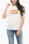 Diesel Red Tag Cotton Crew-neck T-danny-poff T-shirt With Frontal P