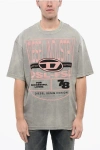 Diesel Red Tag Cotton Crew-neck T-wash-n1 T-shirt With Embossed Log
