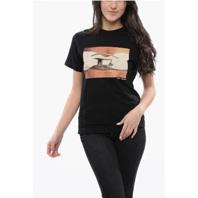 Diesel Red Tag Cotton T-regs-n3 Crew-neck T-shirt With Print In Black
