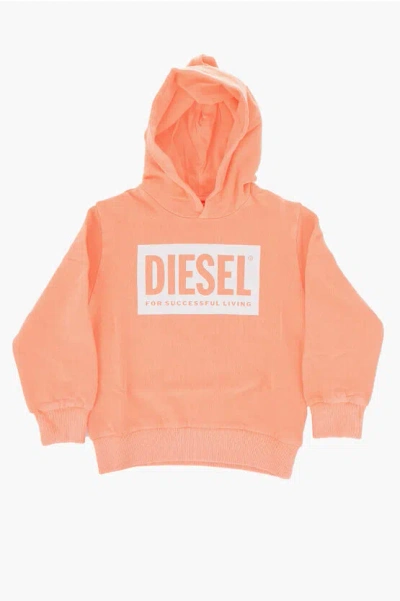 Diesel Red Tag Fluo Brushed Cotton Sgeo-ff Hoodie In Multi