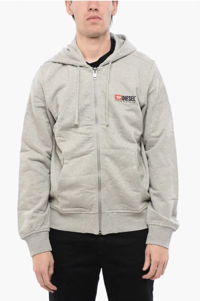 Diesel Red Tag Hoodie S-ginn-hood With Zip Closure In Gray