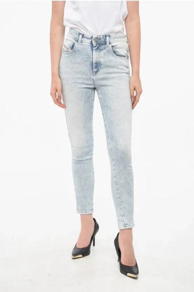 Diesel Red Tag Light Washed Slandy Skinny Fit Denims 13cm Grösse 30 In Blue