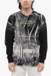 Diesel Long-sleeve T-shirt With Crease-effect Print