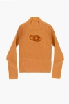 Diesel Red Tag Lurex Ribbed Kmarcella Sweater With Cut-out Detail