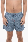 Diesel Pantaloncini Da Mare Con Stampa Denim