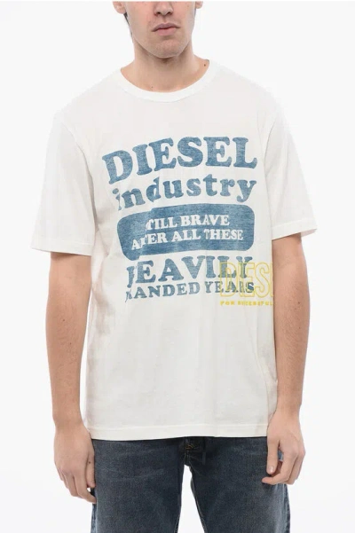 DIESEL RED TAG PRINTED SOFT JERSEY T-JUST-N9 CREW-NECK T-SHIRT