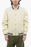 Diesel Red Tag Regular Fit L-franz Bomber Jacket With Leather Sleev