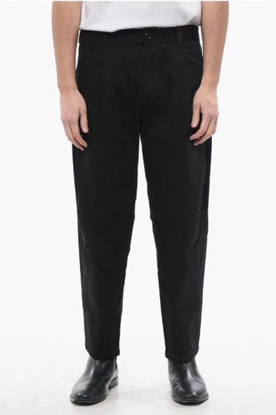 Diesel Red Tag Single-pleated Carrot Fit P-arthur Pants In Black