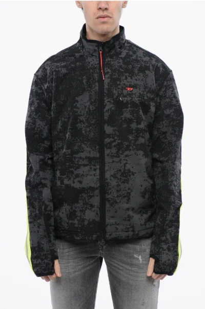 Diesel Red Tag Sport Camouflage Amwt-byron-wt13 Jacket With Reflect In Green