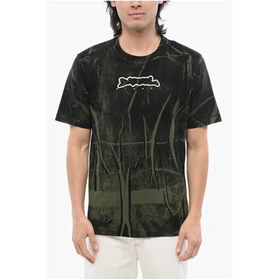 Diesel Red Tag Wrinkled Effect T-just-n3 Crew-neck T-shirt In Green