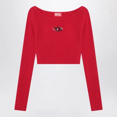 Diesel Red Top Cropped M-vera-ls Women