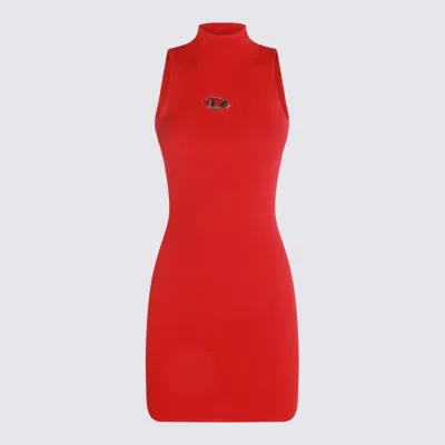 Diesel Red Viscose Mini Dress