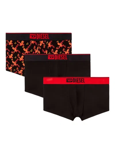 Diesel Red-waistband Boxers Set In Multi