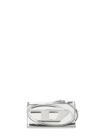 Diesel Reflective Silver Mirror Leather  Wallet