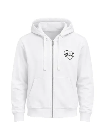 Diesel Reggy Zip-up Hoodie In White