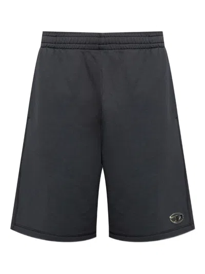 Diesel Regular Fit Men's Pants With Elastic Waistband And Drawstring - Size M In Black