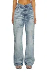 Diesel Women 1971 D-sent Jeans With Distressed Effect In Blue