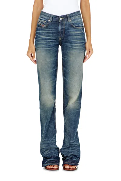 Diesel Regular Jeans Regular Waist D-heel, Medium Blue, Button Fly