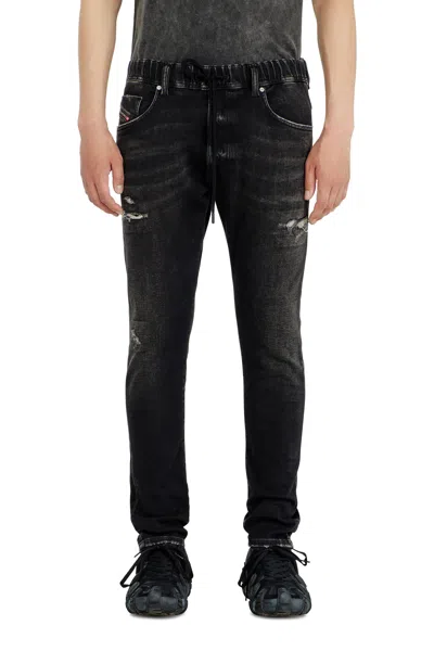 Diesel Regular Taille Moyenne 2030 D-krooley Joggjeans In Black