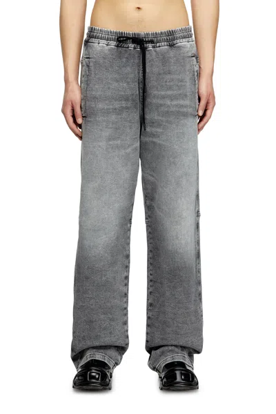 Diesel Relaxed D-martyans Track Denim In Black