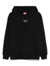 Diesel Relaxed Fit Black Cotton Sweatshirt In Black