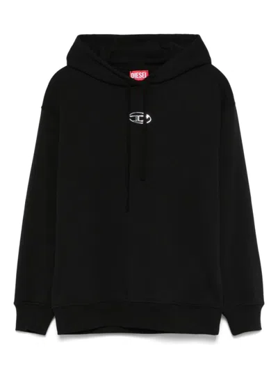 Diesel Relaxed Fit Black Cotton Sweatshirt