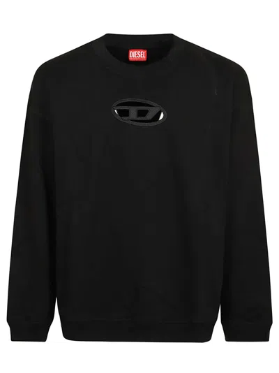 DIESEL DIESEL RELAXED-FIT BLACK SWEATSHIRT