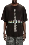 Diesel ® Relaxed Fit Cotton Graphic T-shirt