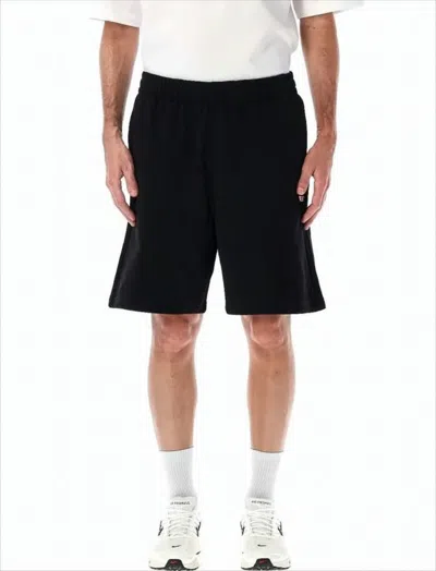 Diesel Relaxed-fit Cotton Shorts With Subtle Logo Detail In Black