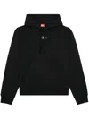Diesel Relaxed Fit Hoodie With Classic Hood And Kangaroo Pocket In Black
