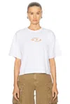 Diesel T-buxt-crop-od Crop T-shirt In White
