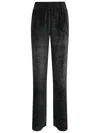 Diesel Velvety Trousers With Elastic Waistband In Black