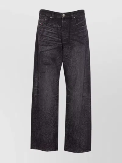 DIESEL RELAXED FIT WIDE LEG TROUSERS WITH POCKETS