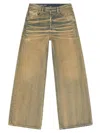 Diesel Straight-leg Jeans In Faded Beige Cotton
