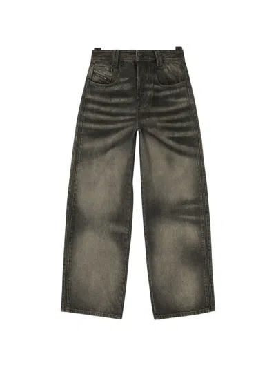 Diesel Relaxed Jeans High-waist 1982 D-hakou In Black