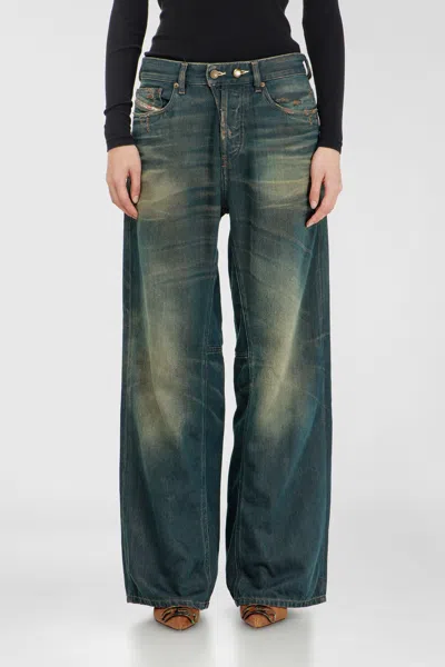 Diesel Relaxed Jeans Low Waist 1996 D-sire In Green
