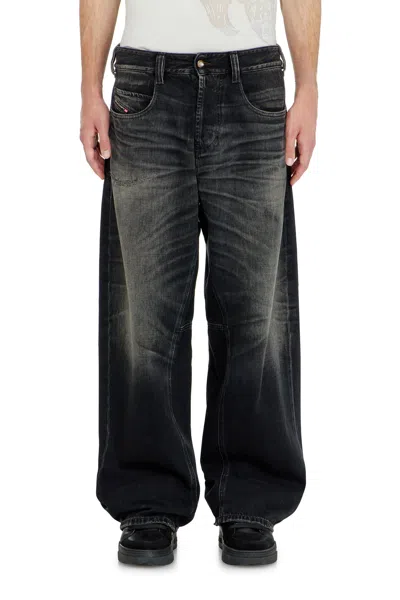 Diesel Relaxed Jeans Regular Waist 1997 D-enim-m In Black