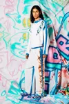 Diesel Relaxed Pant With Graffiti Print In Multicolor