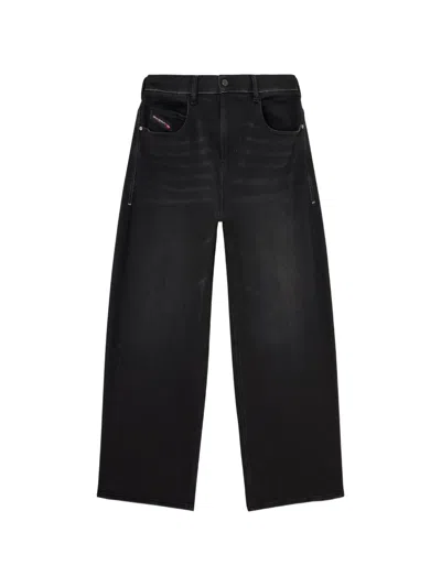 Diesel Relaxed Regular Waist 2097 D-enim-m Joggjeans In Black