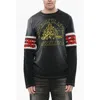 Diesel Red Tag Long Sleeves T-ju-ls Crew-neck T-shirt With Velvet D