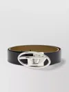 Diesel Reversible Belt With Adjustable Metal Buckle In Grey