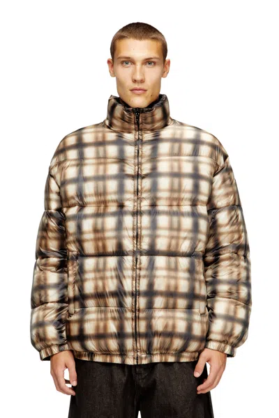 Diesel W-bourbon Reversible-design Jacket In Yellow