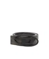 Diesel Reversible Treated Leather Belt In Brown/black