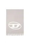Diesel Reversible Two Tone Wool Scarf In Neutral