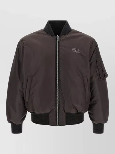 Diesel Reversible W Type D1 Bomber Jacket In Brown