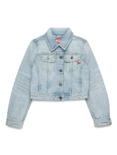 DIESEL RHINESTONE-EMBELLISHED DENIM JACKET