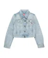 Diesel Rhinestone-embellished Denim Jacket In Green