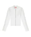 Diesel Rib-knit And Stretch Jacket In White